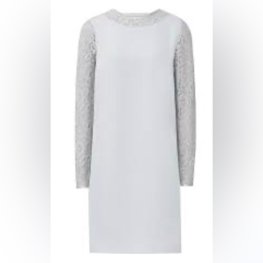 ✨⚡️💥Reiss lace sleeve zipper open exposed back shift dress Sz US 10 - Picture 13 of 14
